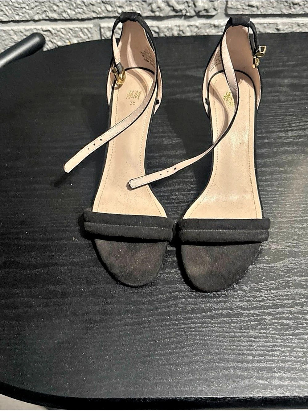 H&M Black Ankle Strap Heels